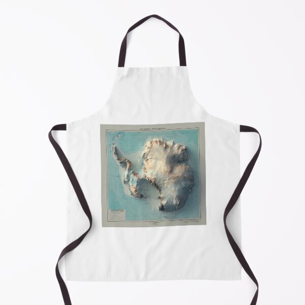 Item preview, 1977 Russian Antarctica Relief Map 3D digitally-rendered designed and sold by ThinkAboutMaps.