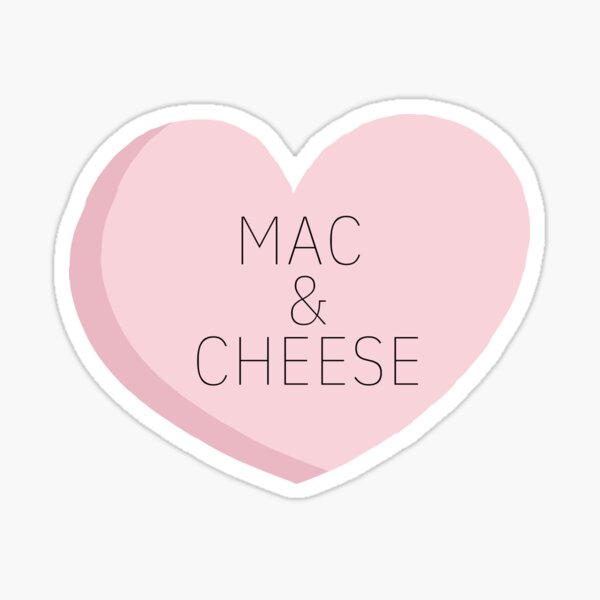 "Mac And Cheese Heart" Sticker For Sale By Artlushdesigns | Redbubble