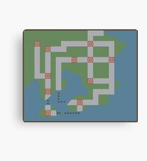 Kanto Map Canvas Print