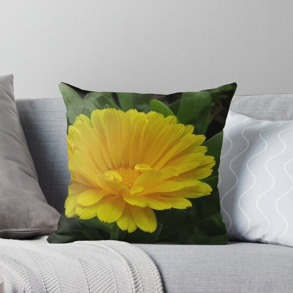 Item preview, bright yellow winter summer calendula flower designed and sold by hellonamrata.