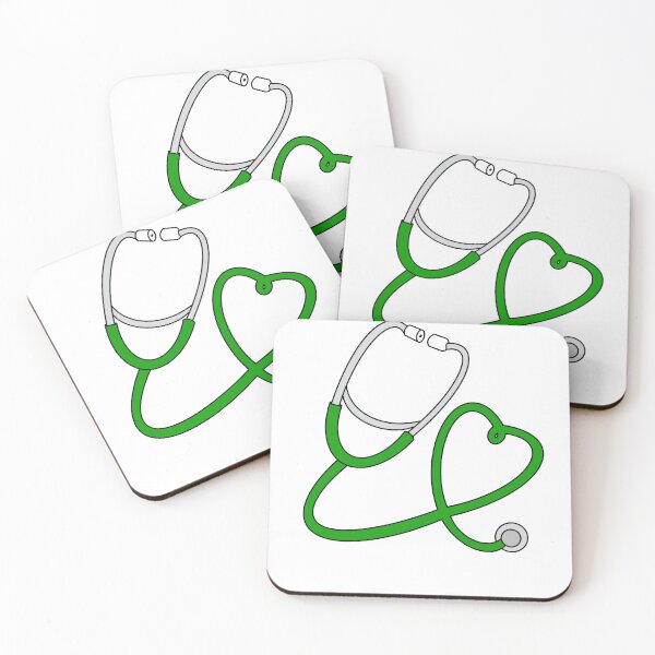Item preview, Heart Stethoscope Green designed and sold by Gems-studio.