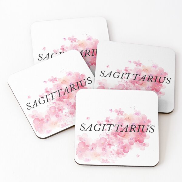 Item preview, Sagittarius with Pink Flowers designed and sold by SMillustrations.