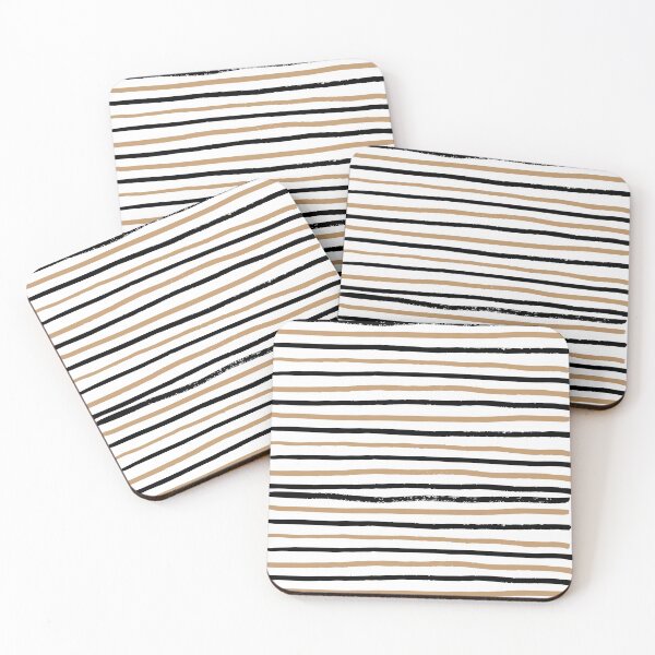 Item preview, Aesthetic Black- Brown Stripes Design designed and sold by Trisha Banlasan.