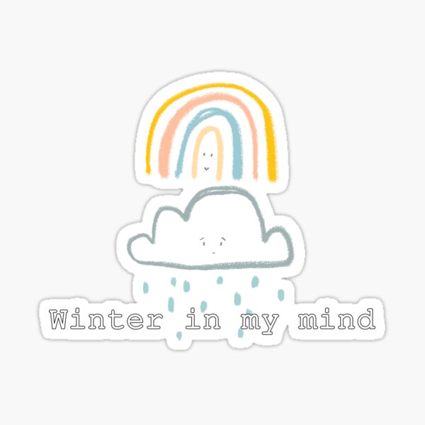 Item preview, Winter In My Mind Hand Drawn Doodle - Sundog Winter Rainbow designed and sold by LashCreations.