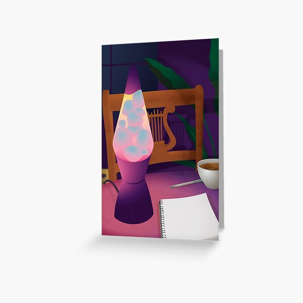 By the Light of the Lava Lamp Greeting Card