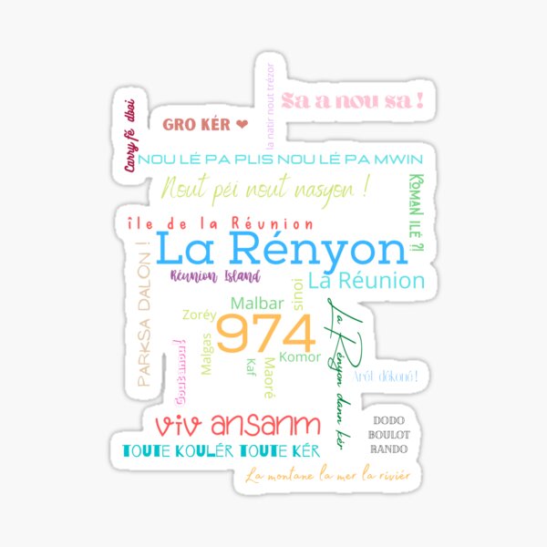 La Réunion mon péi mon lamour Sticker