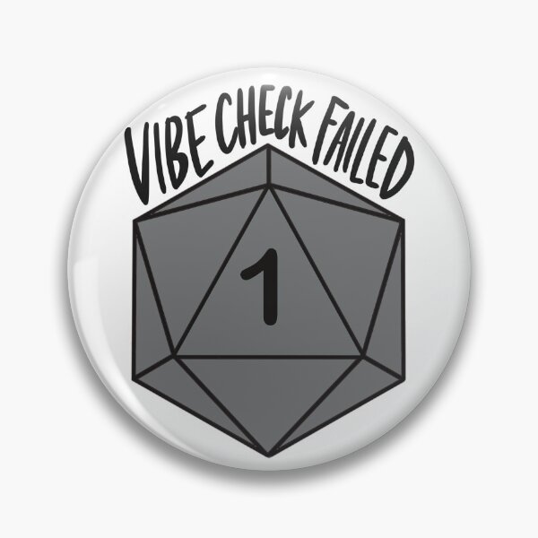 Item preview, Vibe Check Failed D20 Grey designed and sold by ladystromas.