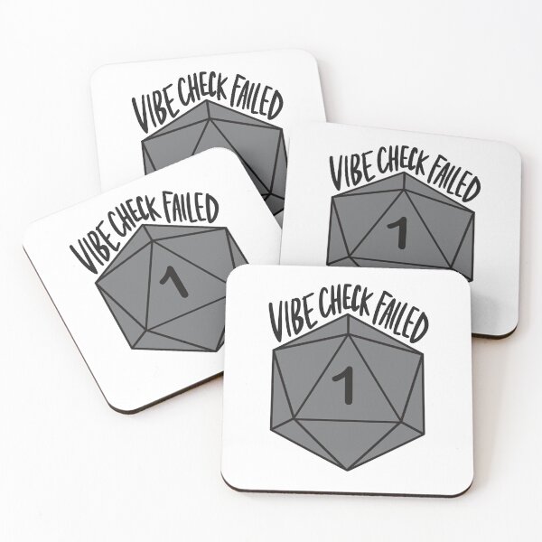 Item preview, Vibe Check Failed D20 Grey designed and sold by ladystromas.