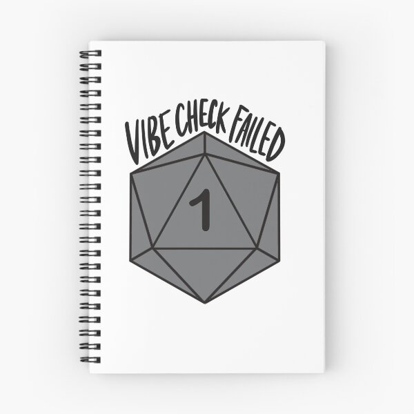Item preview, Vibe Check Failed D20 Grey designed and sold by ladystromas.