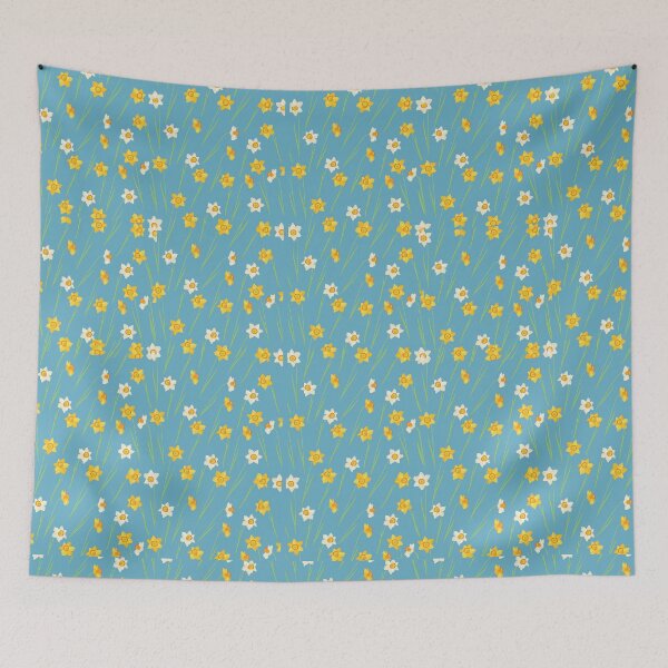 Item preview, Carnation Flowers - Carnation Flowers pattern - Carnation Flowers on blue background designed and sold by Amalzaki.