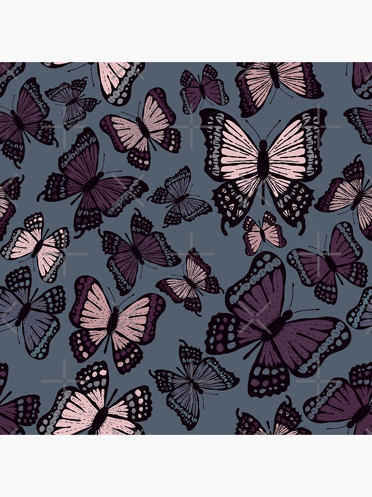 Thumbnail 3 of 3, Sticker, Vintage butterflies designed and sold by LilyBurgess.