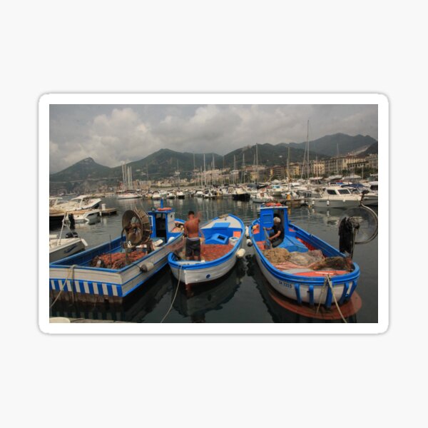 Item preview, Fishing Boats in Salerno designed and sold by Barbara  Brown.