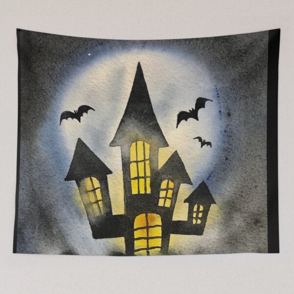 Item preview, Dark Creepy Halloween Moonlit Night. Freaky Full Moon , Moonlit Night designed and sold by AwakenedSoul.