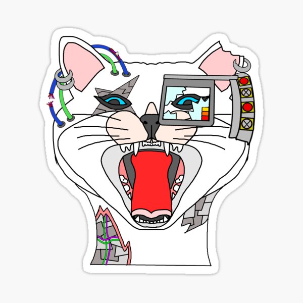 Artikel-Vorschau von  Robokitty-Angriff! Weiße Version, designt und verkauft von KarmaCooper42.
