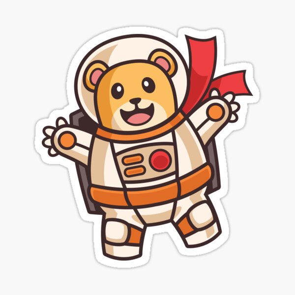 “Astronaut Bear” Sticker for Sale by anphy2468 | Redbubble