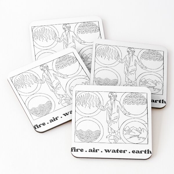 Item preview, The Elements Fire Air Water Earth designed and sold by Natasha Rolfe.