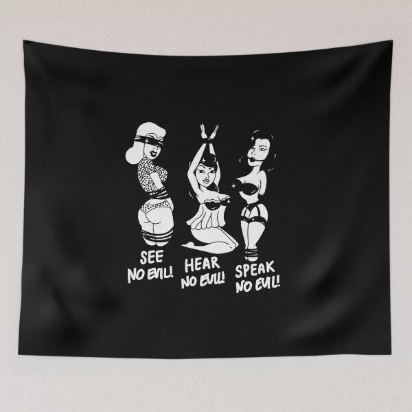 Item preview, Strippers see no evil hear no evil speak no evil respect sex work  designed and sold by Eva Kiseleva.