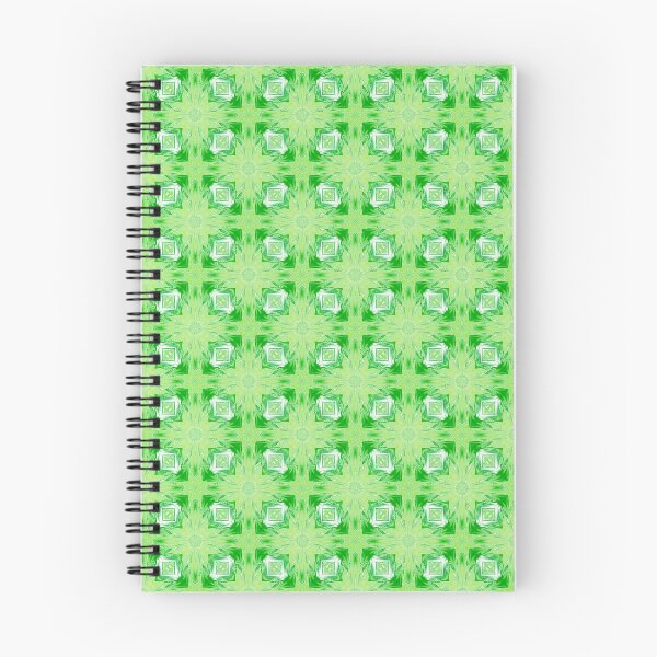 Item preview, Green pattern spiral notebook designed and sold by 74tshirts.