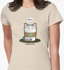 Cute Cat Coffee Women's Fitted T-Shirt