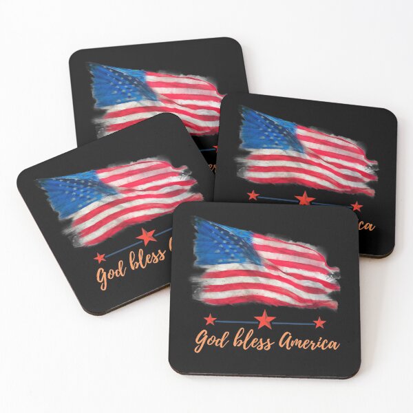 Item preview, America flag - 3 Star God bless America designed and sold by myteebaq.