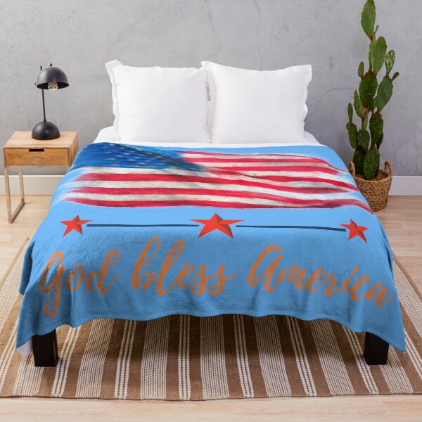 Item preview, America flag - 3 Star God bless America designed and sold by myteebaq.