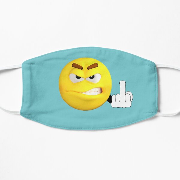 Fuck you emoji Flat Mask