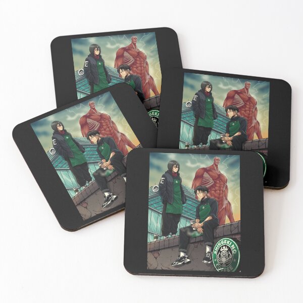 Item preview, Shingeki pas de café Sticker designed and sold by BetsyBuckridge.