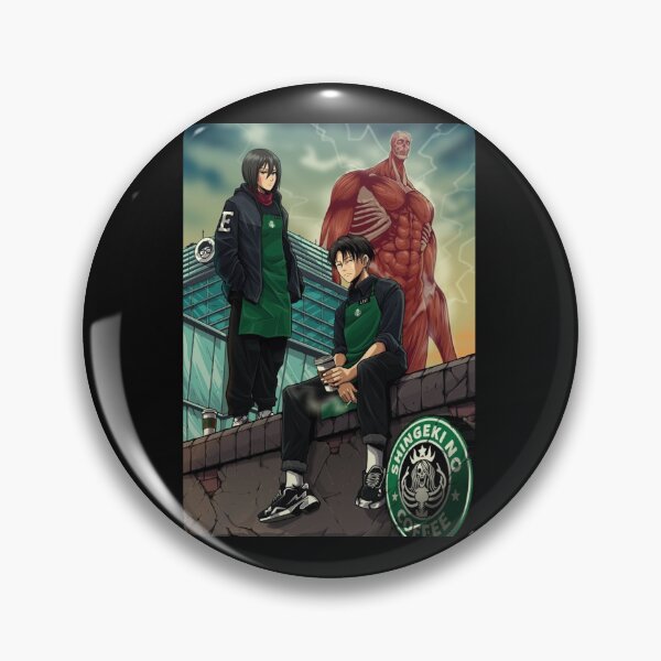 Item preview, Shingeki pas de café Sticker designed and sold by BetsyBuckridge.