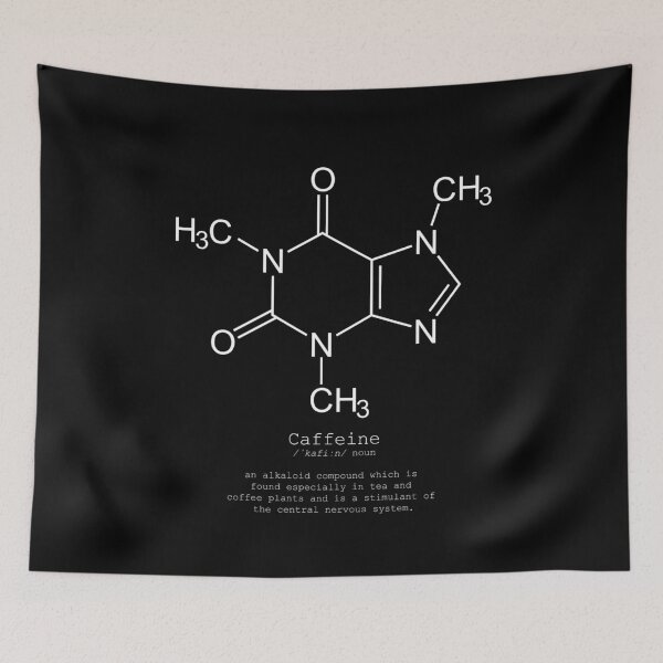 Item preview, Caffeine Molecule White designed and sold by Walderbeast.
