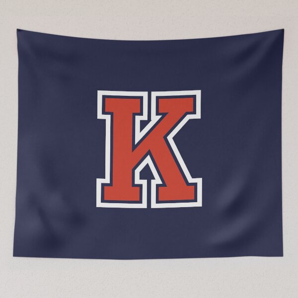 Item preview,  Letter K, Initial K Varsity style in Red designed and sold by ShineCreative.