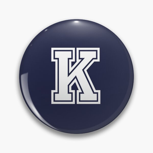 Item preview, Letter K, Initial K Varsity style in White designed and sold by ShineCreative.