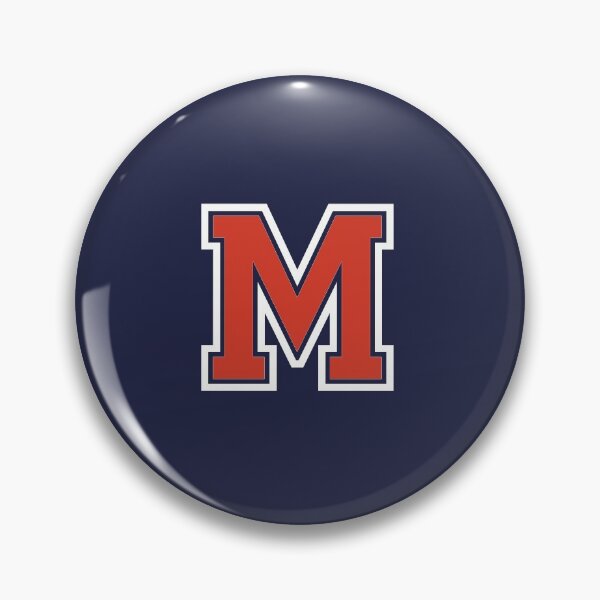 Aperçu de l'œuvre Lettre M, Initiale M style Varsity en rouge créée et vendue par ShineCreative.