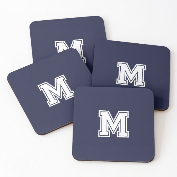 Item preview, Letra M, estilo universitario inicial M en blanco designed and sold by ShineCreative.
