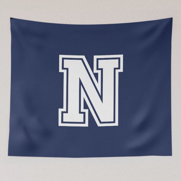 Item preview, Letter N, Initial N Varsity style in White designed and sold by ShineCreative.