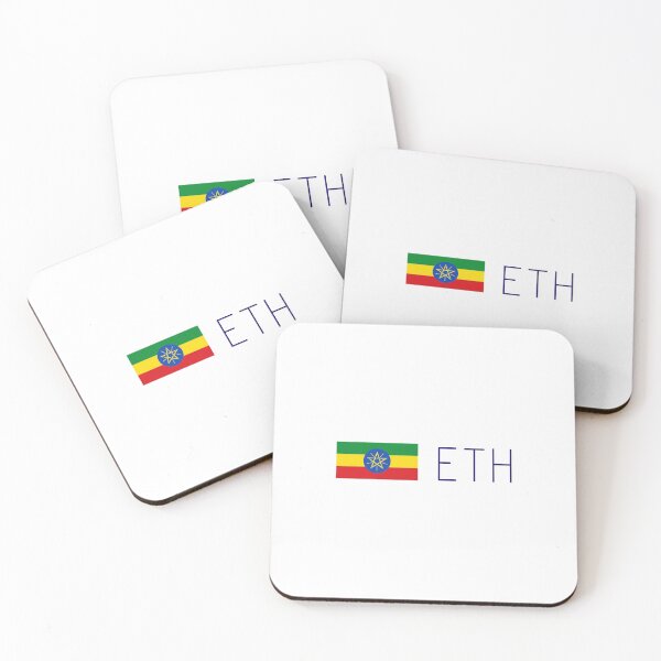 Item preview, ETH (cryptocurrency) with Ethiopian Flag  designed and sold by Popular-Gifts.