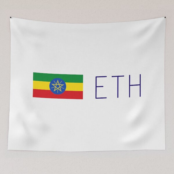 Item preview, ETH (cryptocurrency) with Ethiopian Flag  designed and sold by Popular-Gifts.