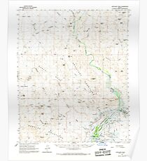 USGS TOPO Map Arizona AZ Artillery Peak 314336 1966 62500 Poster
