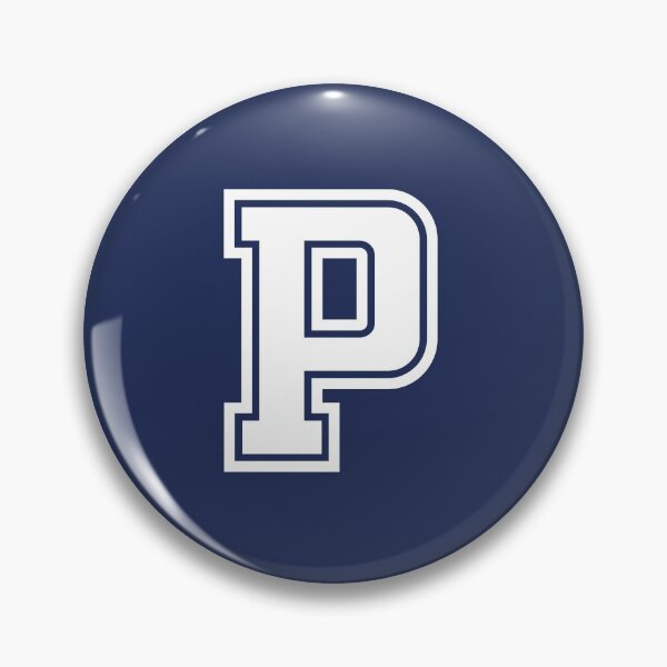 Artikelvorschau, Buchstabe P, Initial P Varsity-Stil in Weiß entworfen und verkauft von ShineCreative.