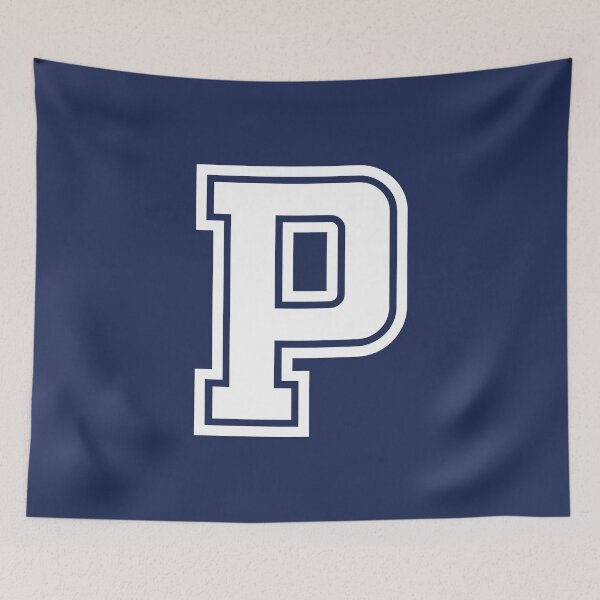 Item preview, Letter P, Initial P Varsity style in White designed and sold by ShineCreative.
