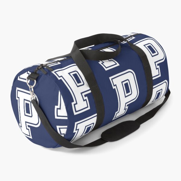 Artikelvorschau, Buchstabe P, Initial P Varsity-Stil in Weiß entworfen und verkauft von ShineCreative.