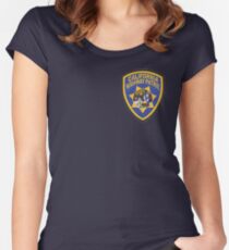 Camiseta entallada de cuello ancho Patrulla de Caminos de California