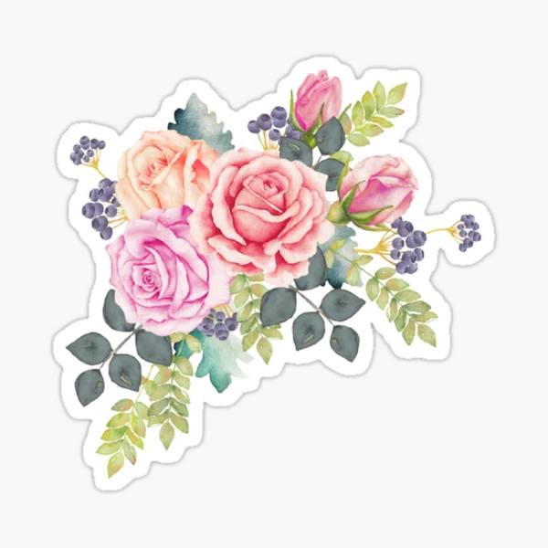 Flower Garden Stickers / Bouquet of Flowers Stickers / Flowers for You /  Must Have Flowers 12 Stickers Total 