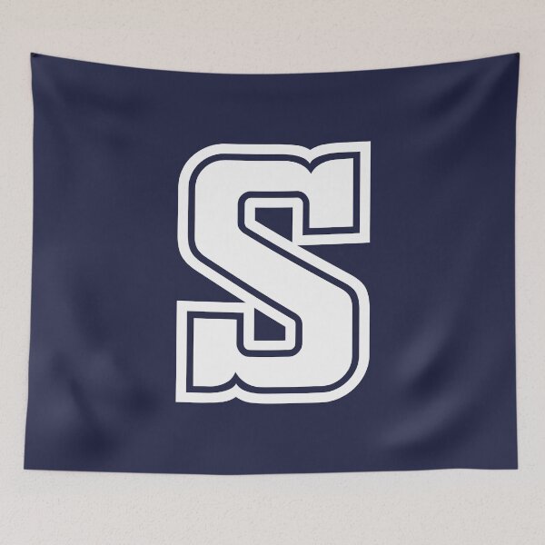 Item preview, Letra S, estilo universitario inicial S en blanco designed and sold by ShineCreative.