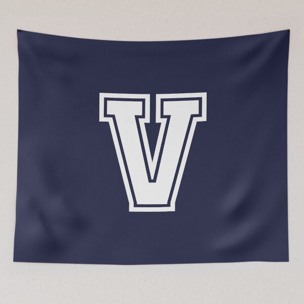 Aperçu de l'œuvre Lettre V, style universitaire V initial en blanc créée et vendue par ShineCreative.