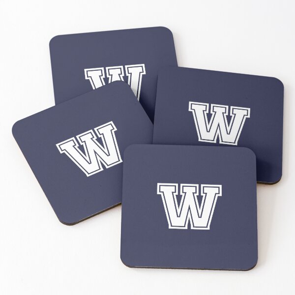 Item preview, Letter W, Initial W Varsity style in White designed and sold by ShineCreative.