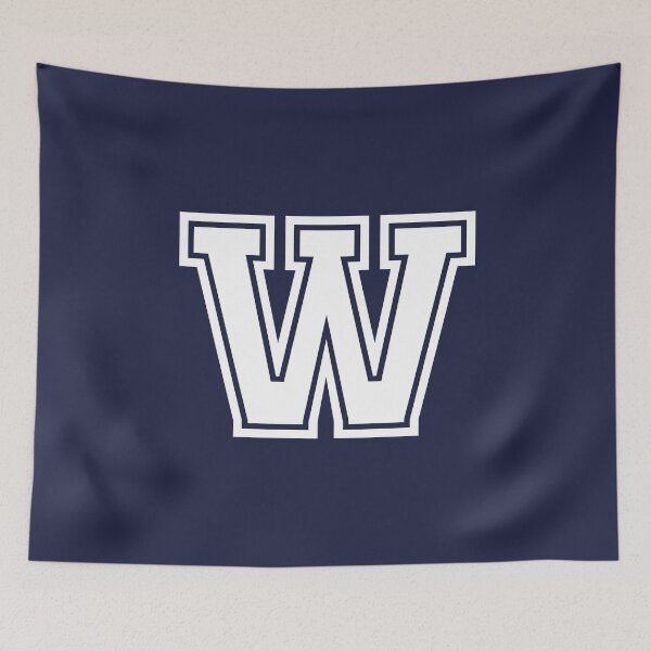 Item preview, Letter W, Initial W Varsity style in White designed and sold by ShineCreative.