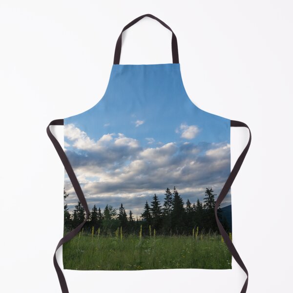 Item preview, Summery Mountain Vibe - Blooming Wildflower Meadow and Fluffy Clouds designed and sold by Georgia Mizuleva.