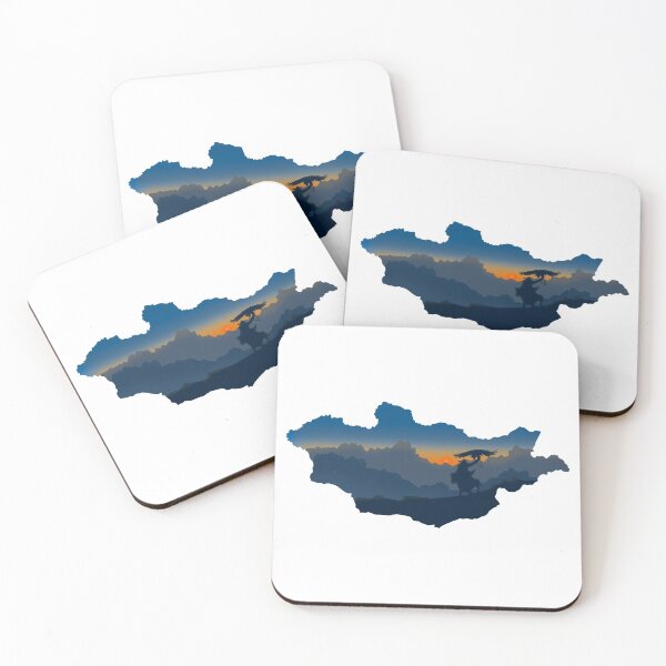 Item preview, Mongolia map and landscape designed and sold by landscapeworlds.