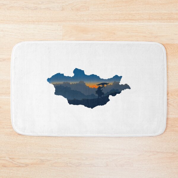 Item preview, Mongolia map and landscape designed and sold by landscapeworlds.