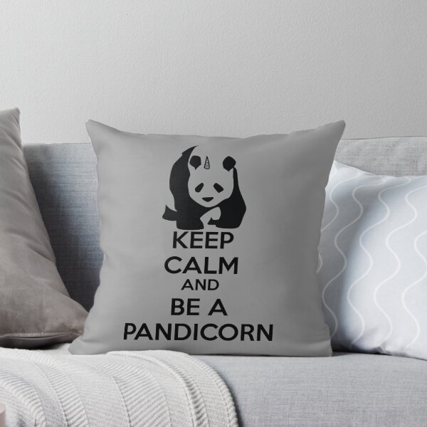 Artikelvorschau, Bleib 'ruhig und sei ein PandiCorn - Black Logo Design entworfen und verkauft von 108dragons.